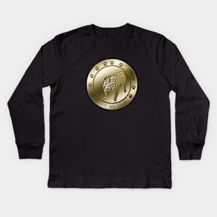 Bulldog Crypto Coin Funny Dog Cryptocurrency Kids Long Sleeve T-Shirt